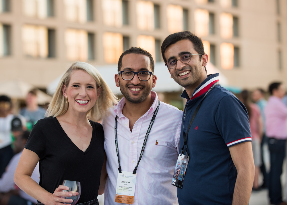Three ecosystem builders connecting during an ESHIP Summit
